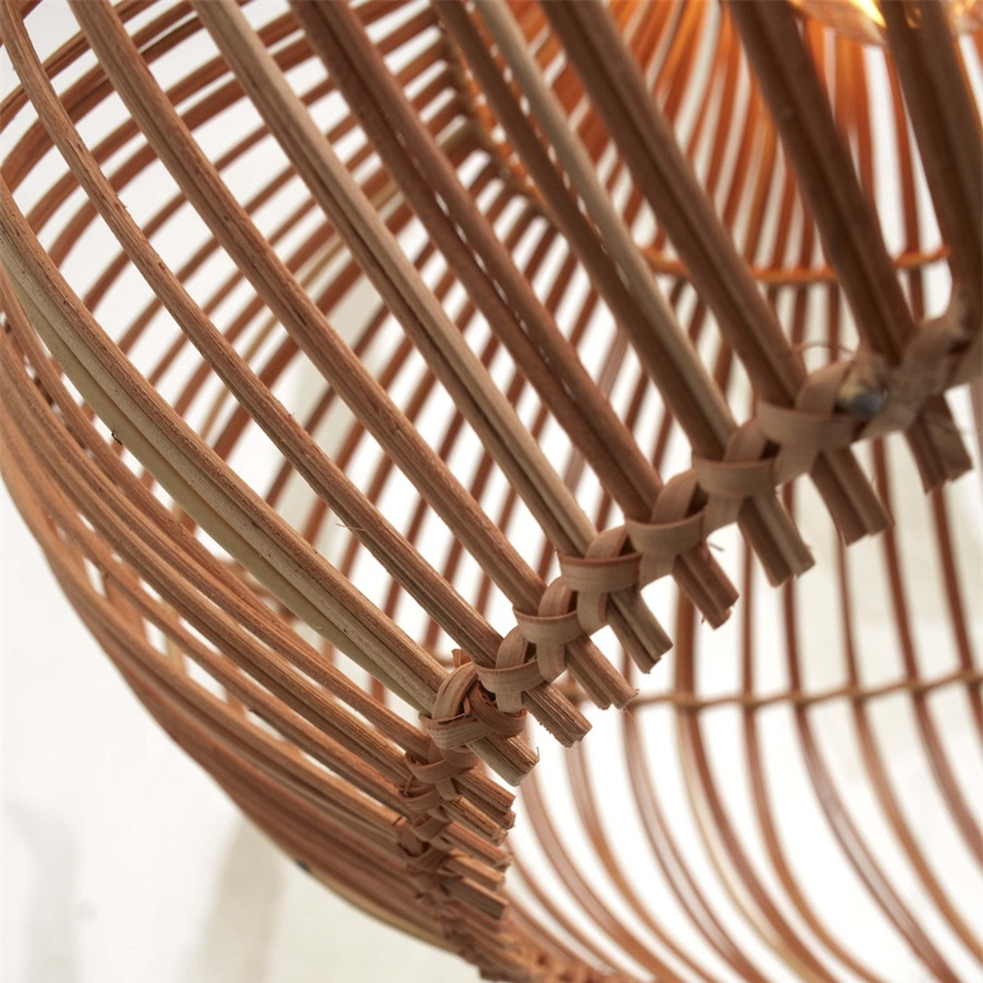 Suspension Kalahari rotin naturel 32 cm E27, vue 9
