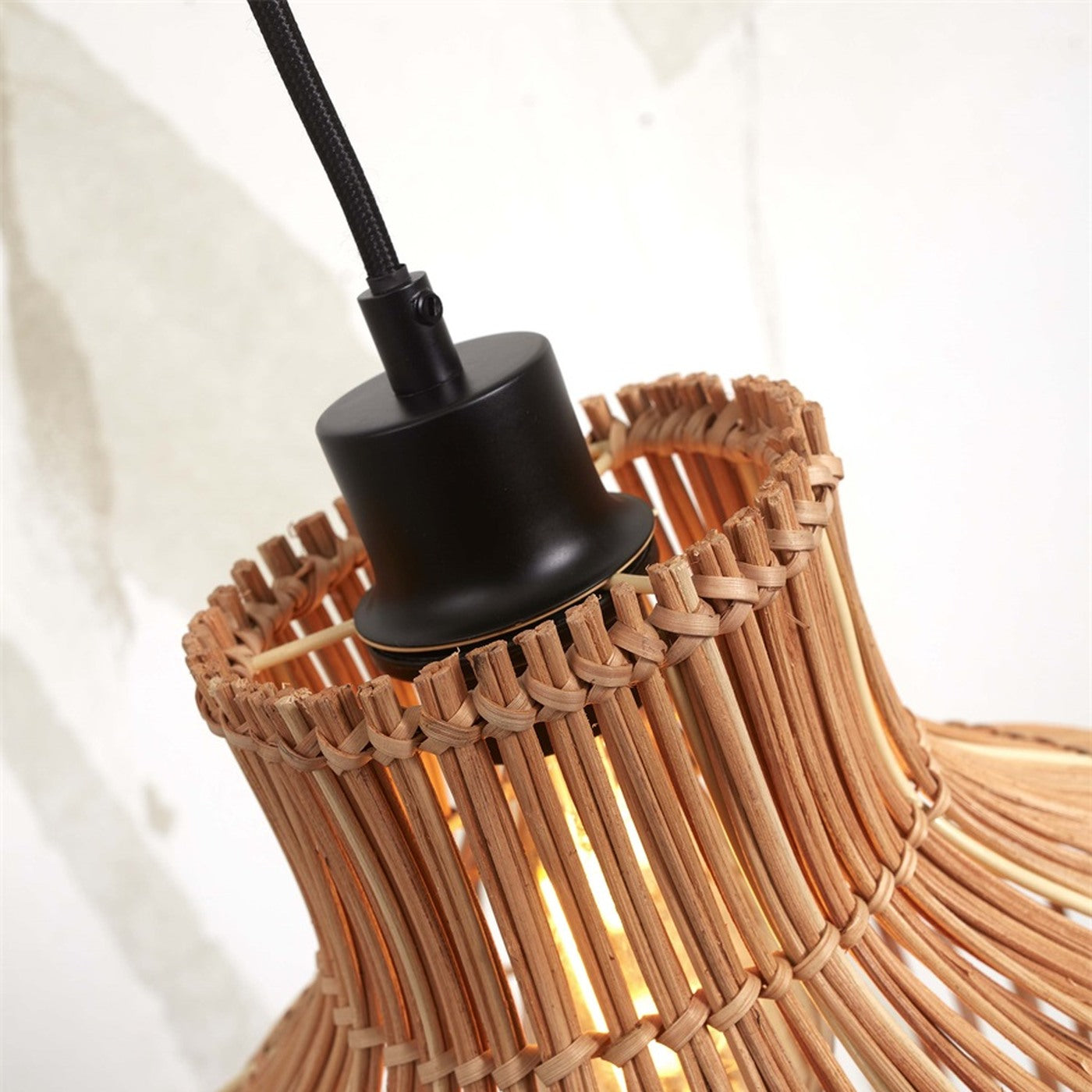 Suspension Kalahari rotin naturel 42 cm E27, vue 6