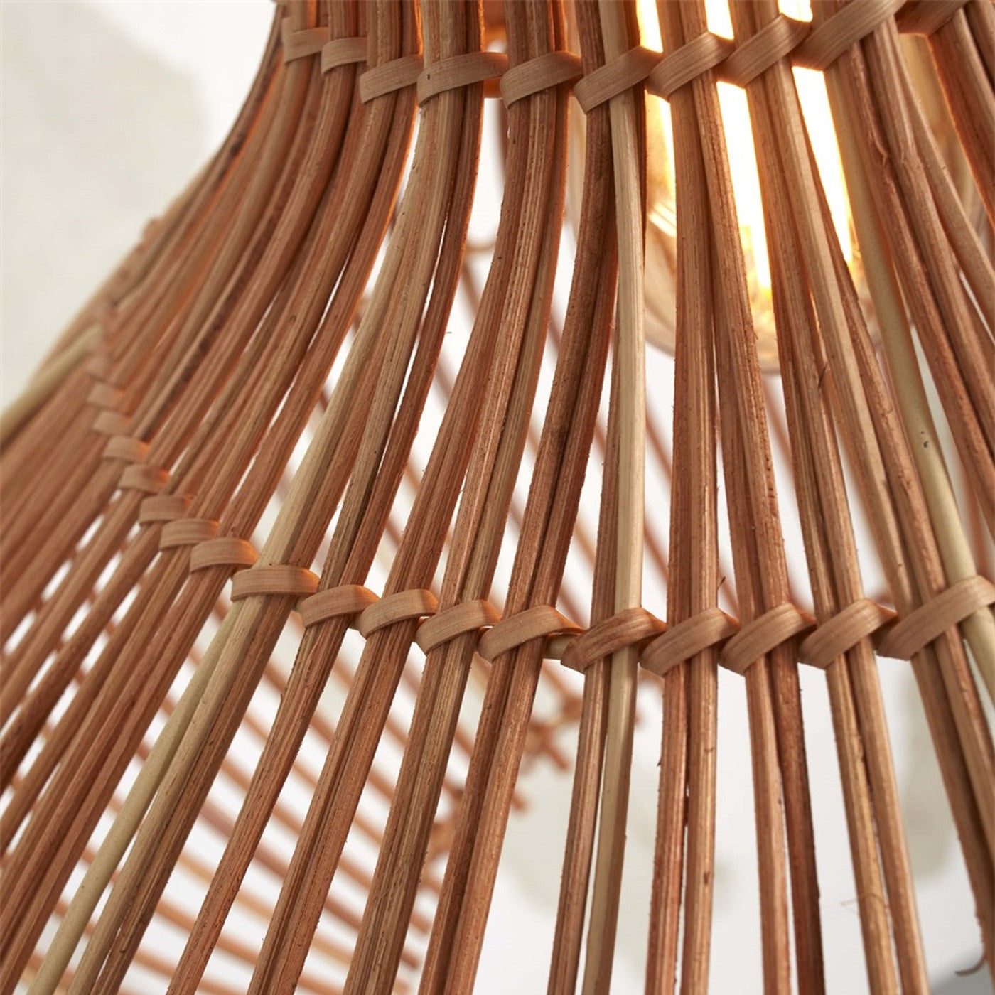 Suspension Kalahari rotin naturel 42 cm E27, vue 8