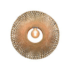 Suspension Kalimantan bambou bicolore disque 44 cm E27