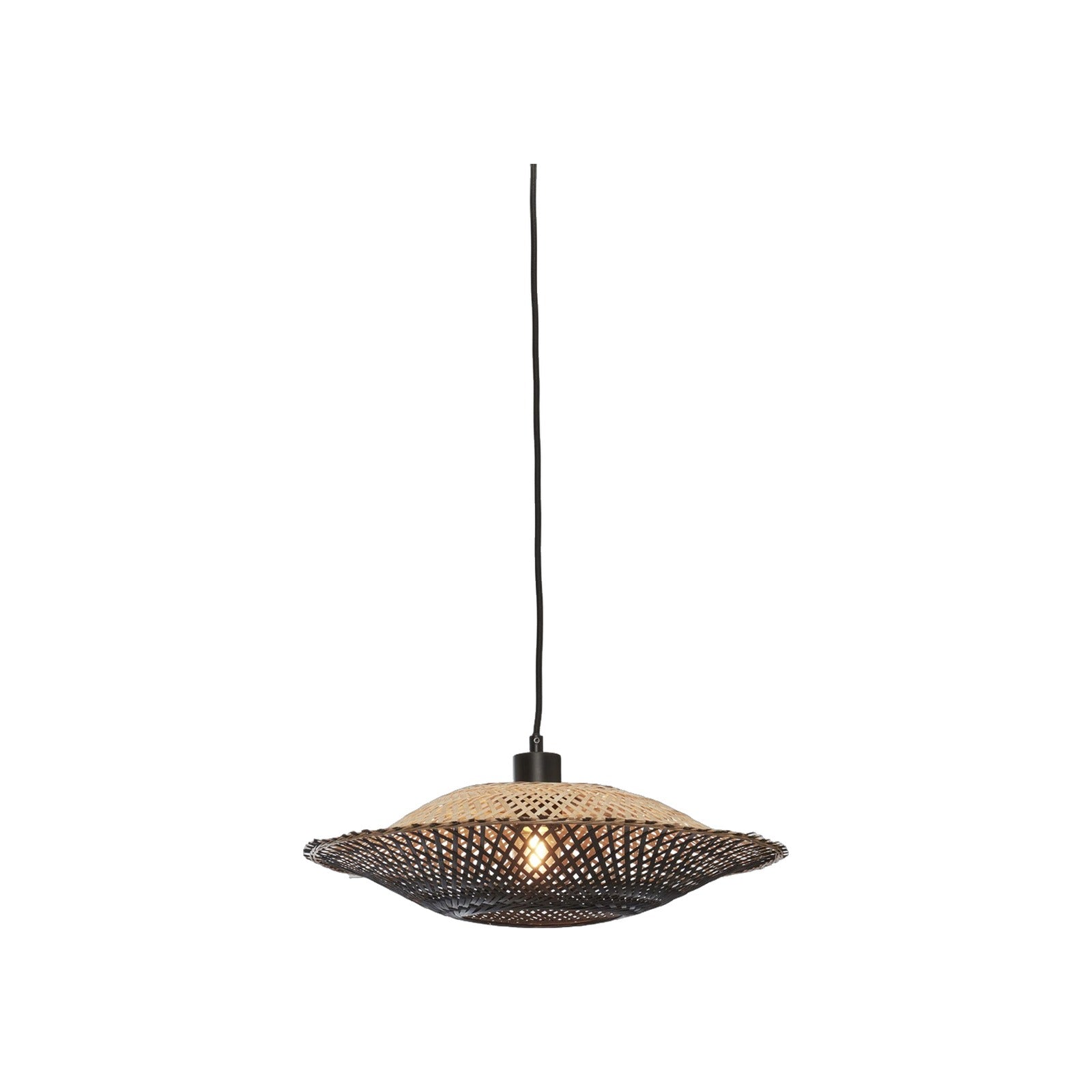 Suspension Kalimantan bambou noir 44 cm E27