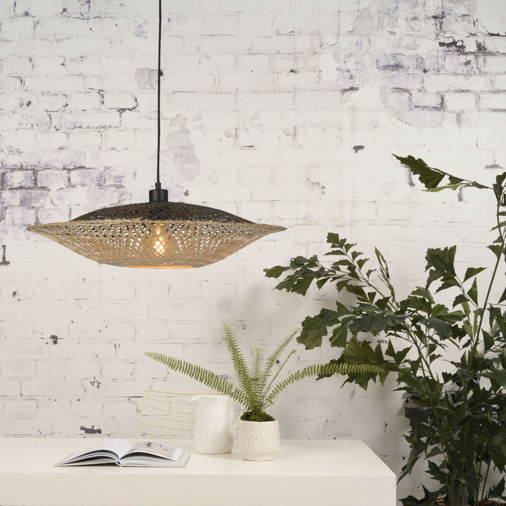 Suspension Kalimantan bambou naturel 60 cm E27, vue 2