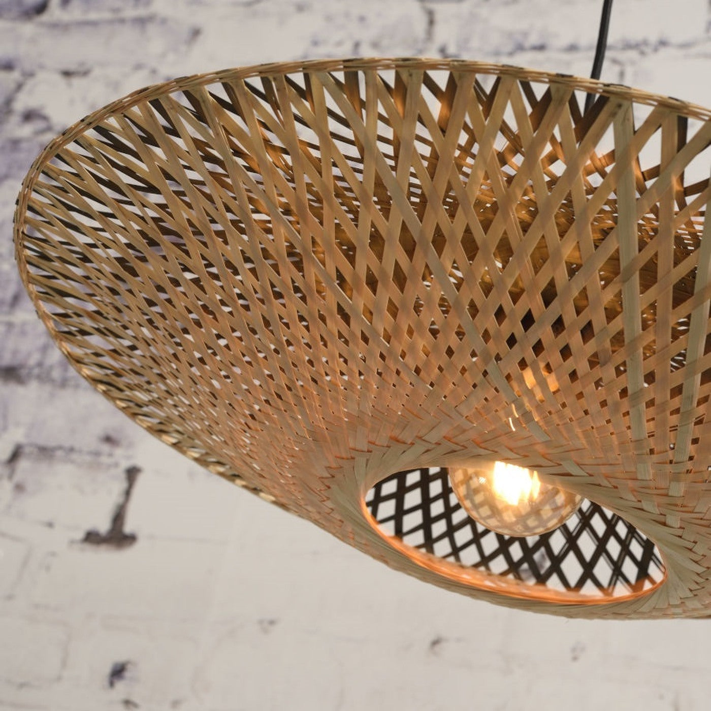 Suspension Kalimantan bambou naturel 60 cm E27, vue 5