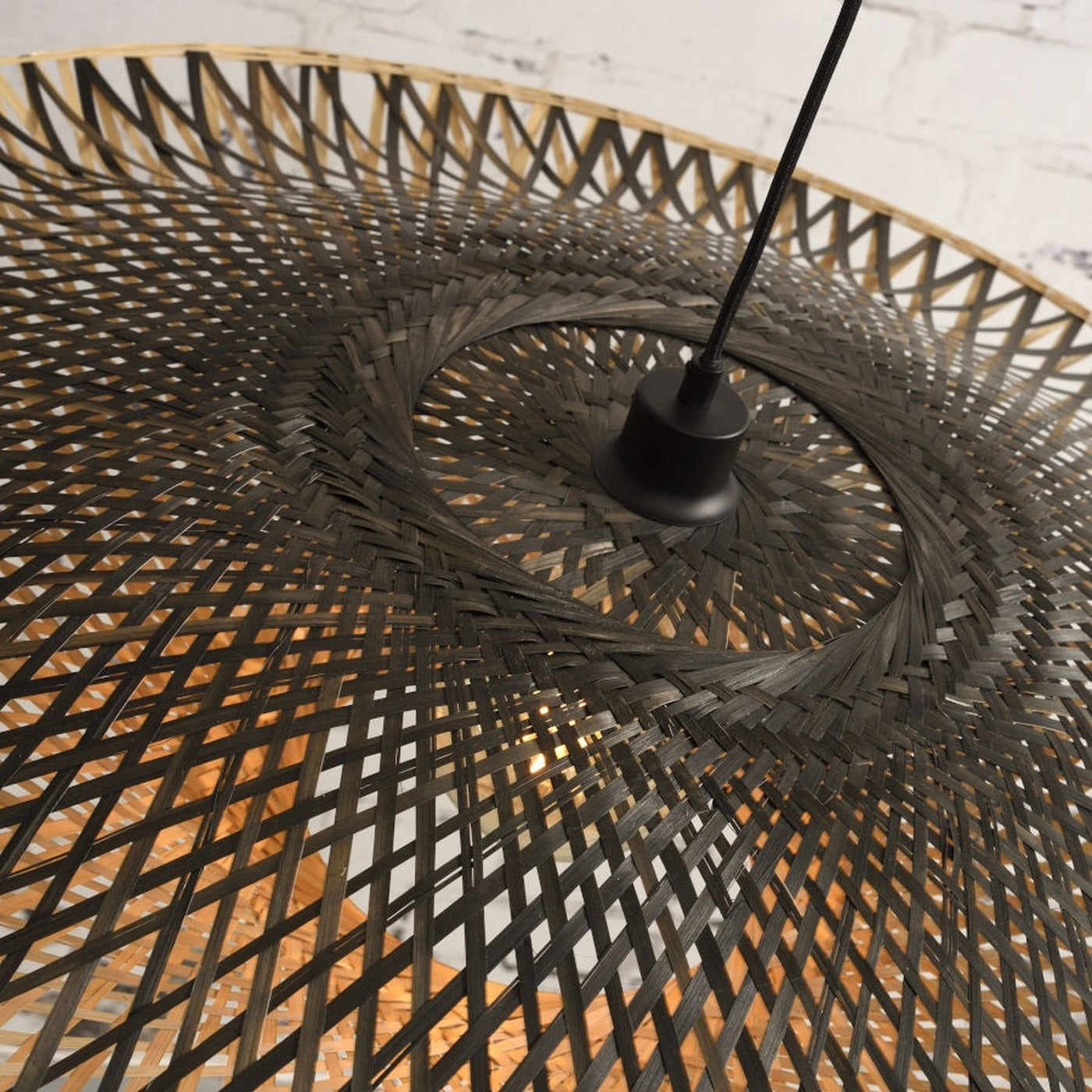 Suspension Kalimantan bambou naturel 87 cm E27, vue 6