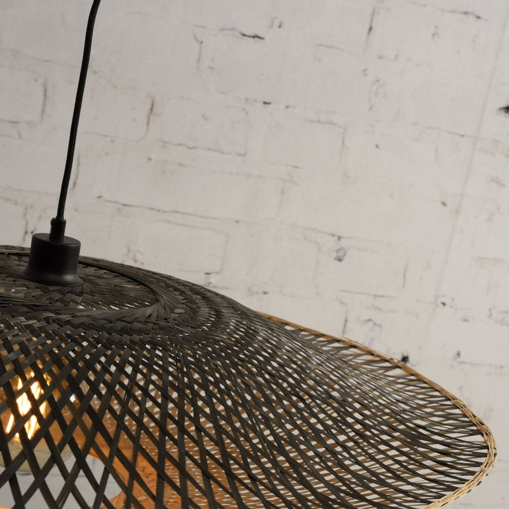 Suspension Kalimantan bambou naturel 87 cm E27, vue 9