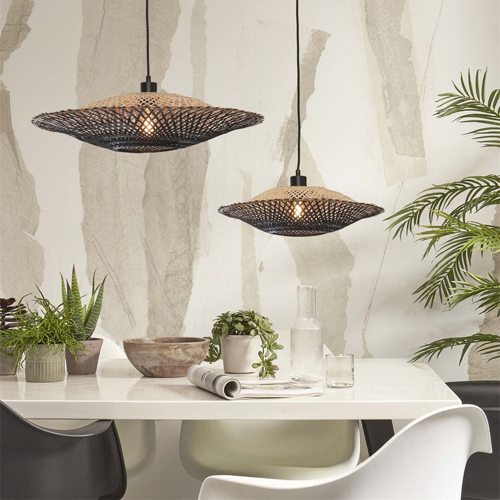 Suspension Kalimantan bambou noir 44 cm E27, vue 3