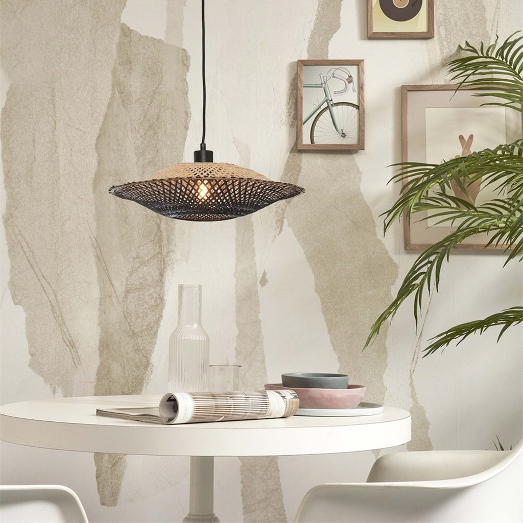 Suspension Kalimantan bambou noir 44 cm E27, vue 5