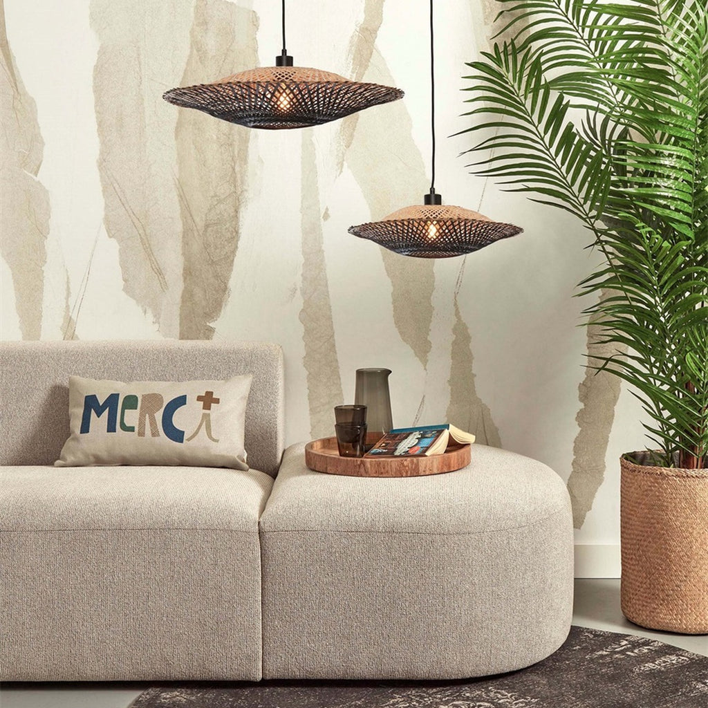 Suspension Kalimantan bambou noir 60 cm E27, vue 6