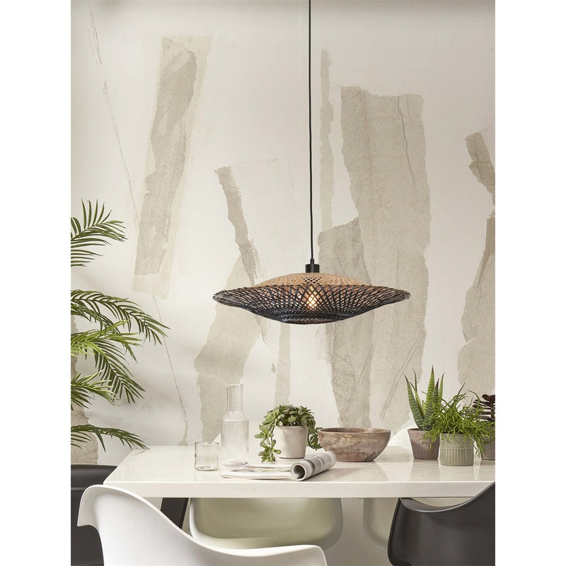 Dimensions Suspension Kalimantan bambou noir 60 cm E27