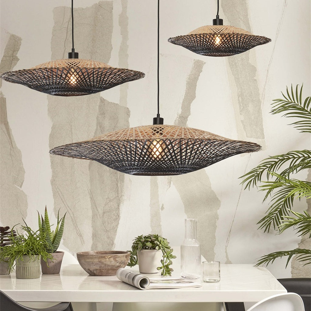 Suspension Kalimantan bambou noir 87 cm E27, vue 4