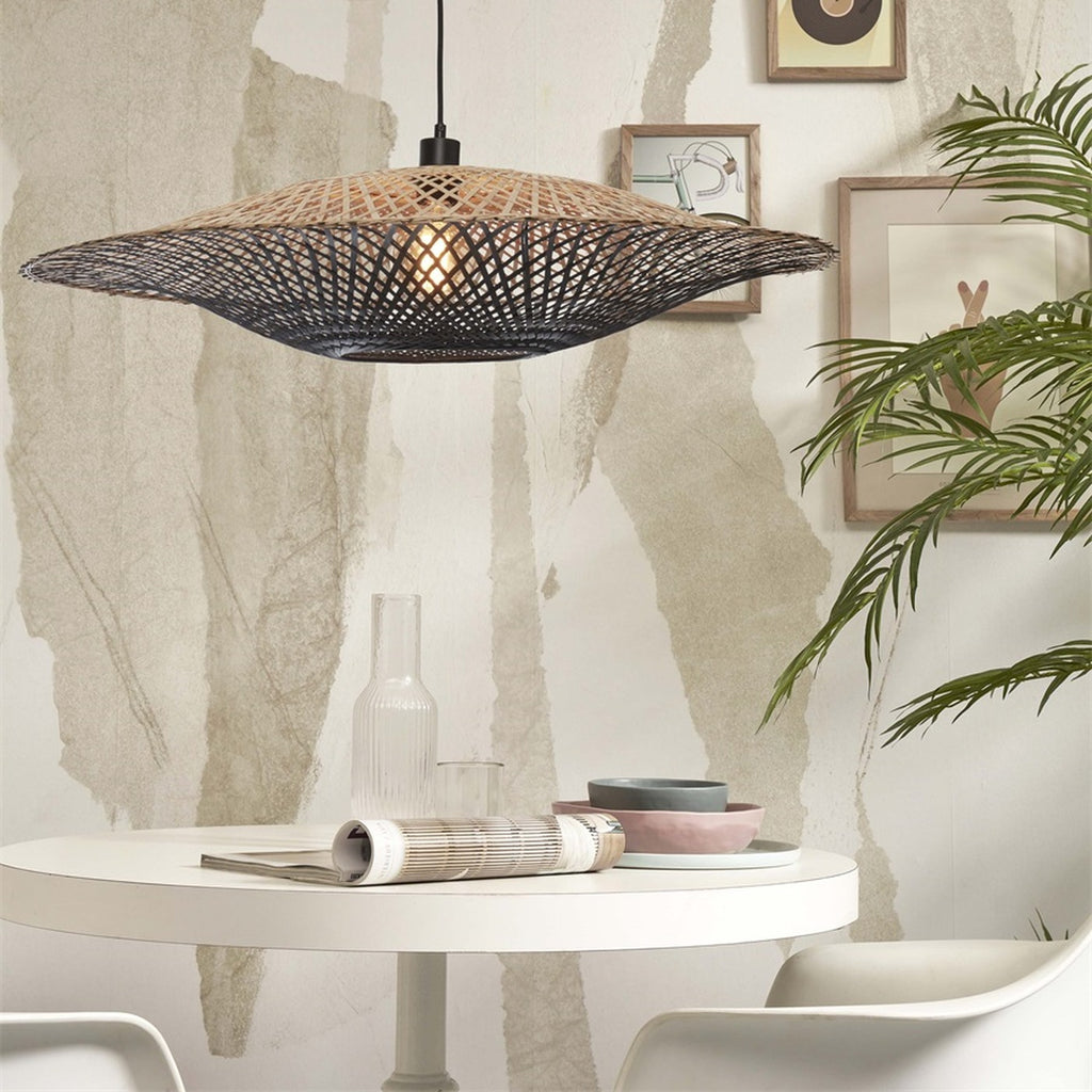 Suspension Kalimantan bambou noir 87 cm E27, vue 5