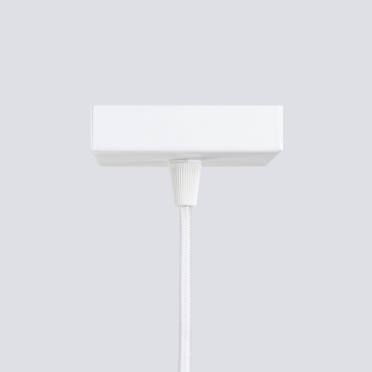 Rosace carrée de la suspension Karbon laque blanche et son serre-câble