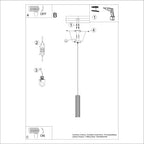 Schéma de montage du suspension Karbon 1 tube blanc