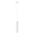Suspension Karbon 1 tube blanc, tube cannelé suspendu à son câble