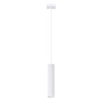 Suspension Karbon 1 tube blanc, tube cannelé suspendu à son câble