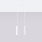 Suspension Karbon 2 tubes barre blanc installée au-dessus d'un plan