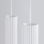 Suspension Karbon 2 tubes barre blanc et sa barre de fixation