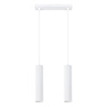 Suspension Karbon 2 tubes barre blanc, deux tubes cannelés sous leur barre