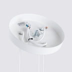 Détail du tube cannelé, suspension Karbon blanc
