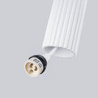 Suspension Karbon 3 tubes grappe blanc, vue rapprochée