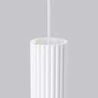 Suspension Karbon 3 tubes grappe blanc et sa rosace ronde