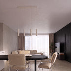 Suspension Karbon 4 tubes barre beige dans un intérieur