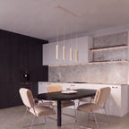 Suspension Karbon 4 tubes barre beige en situation
