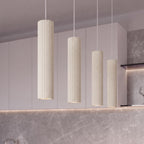 Suspension Karbon 4 tubes barre beige en ambiance