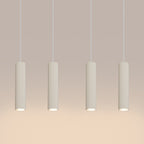 Suspension Karbon 4 tubes barre beige et sa barre de fixation