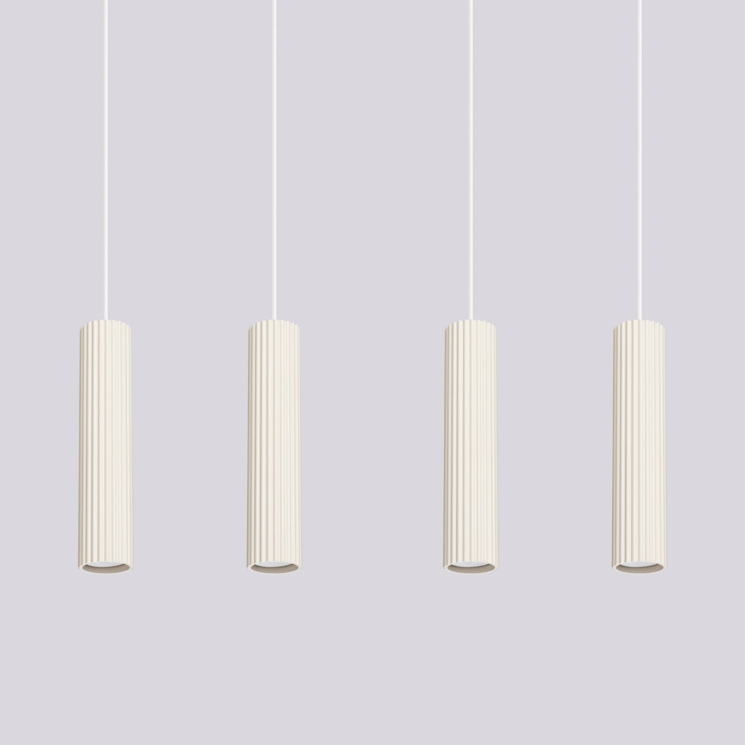 Suspension Karbon 4 tubes barre beige dans un intérieur