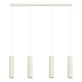 Suspension Karbon 4 tubes barre beige, quatre tubes cannelés sous leur barre