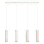 Suspension Karbon 4 tubes barre beige, quatre tubes cannelés sous leur barre