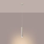 Suspension Lagos 1 lumière métal beige GU10 allumé
