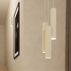 Suspension Lagos 1 lumière métal beige GU10 en situation dans un intérieur