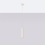 Suspension Lagos 1 lumière métal beige GU10 de profil