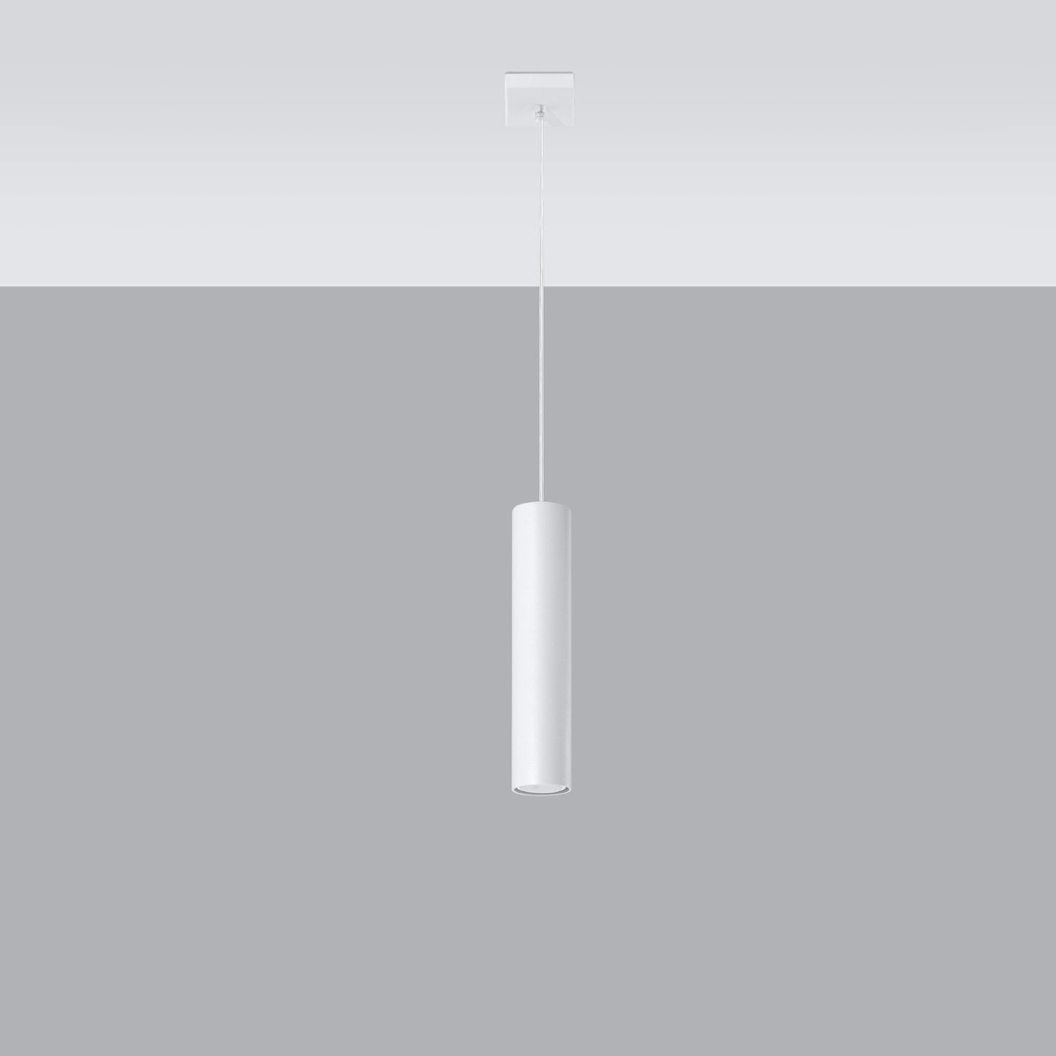 Suspension Lagos 1 lumière métal blanc GU10 vue d'ensemble
