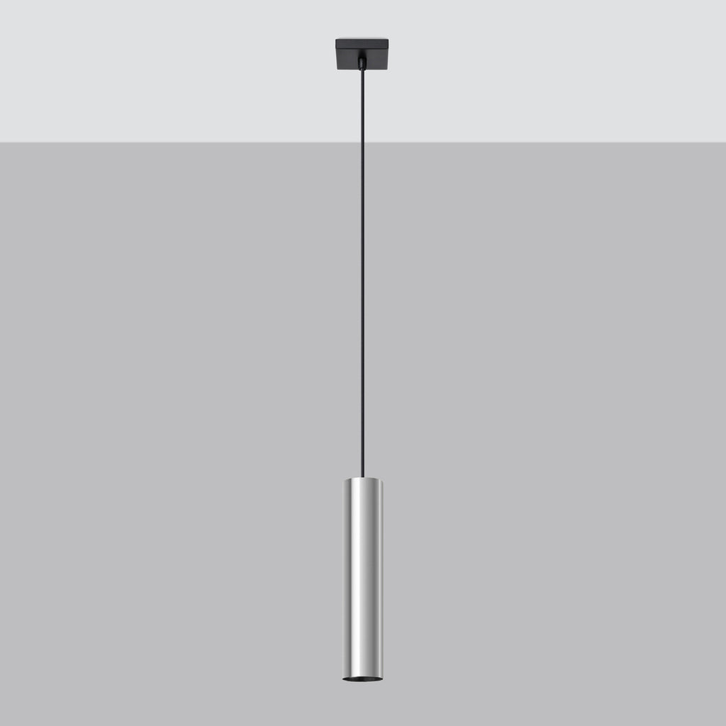 Suspension Lagos 1 lumière métal chromé GU10 de profil