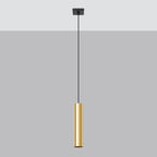 Suspension Lagos 1 lumière métal doré poli GU10 de profil