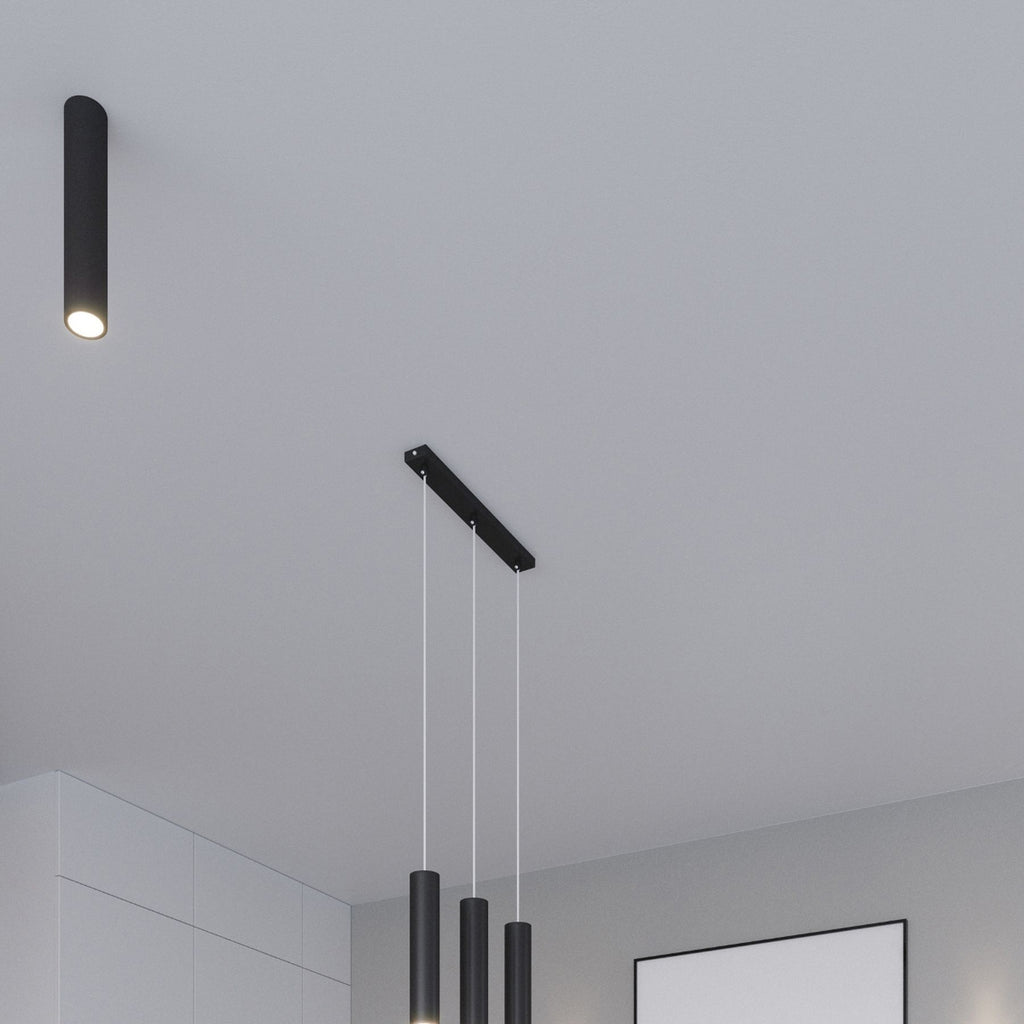 Suspension Lagos noire en situation dans un intérieur design