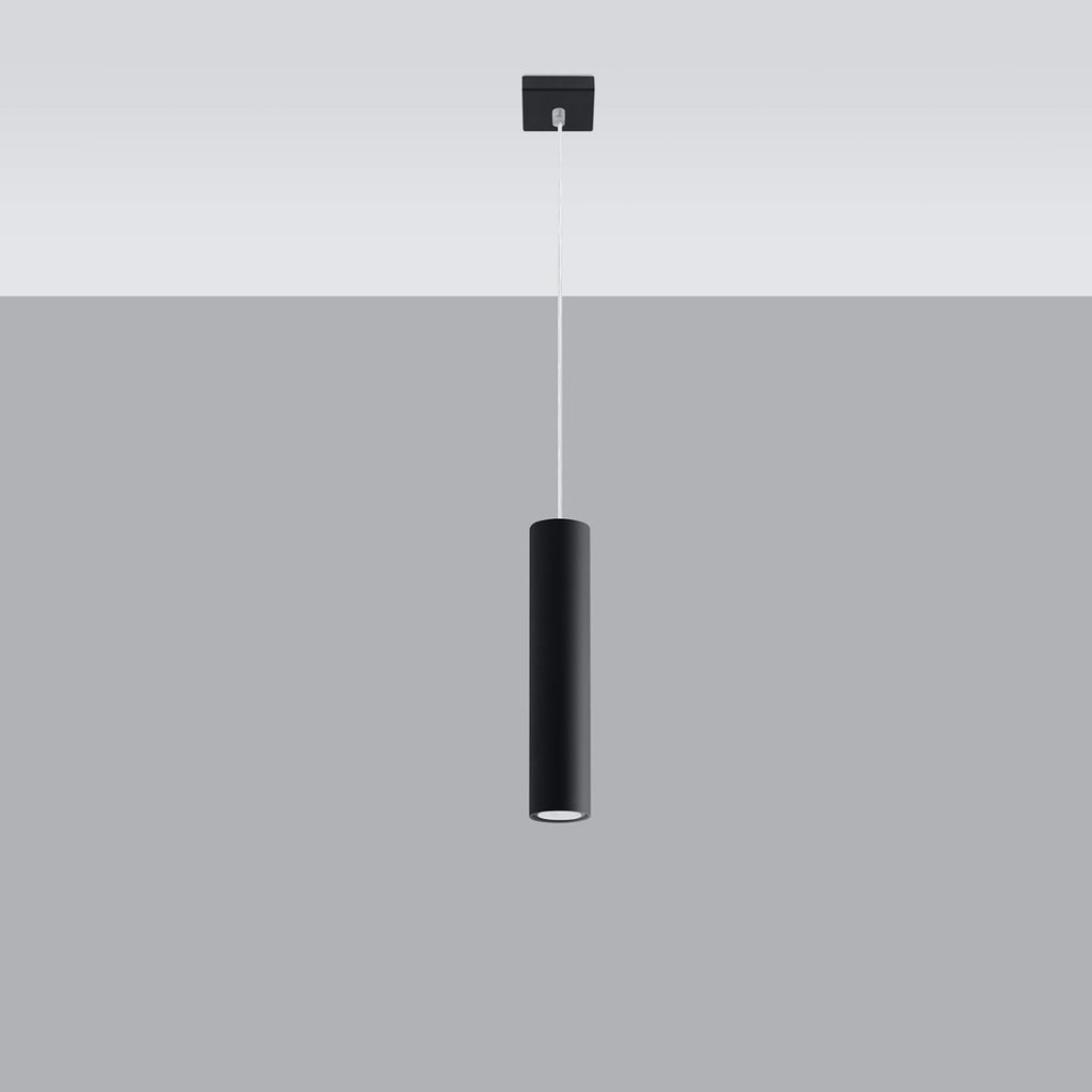 Suspension Lagos 1 lumière métal noir GU10 vue d'ensemble