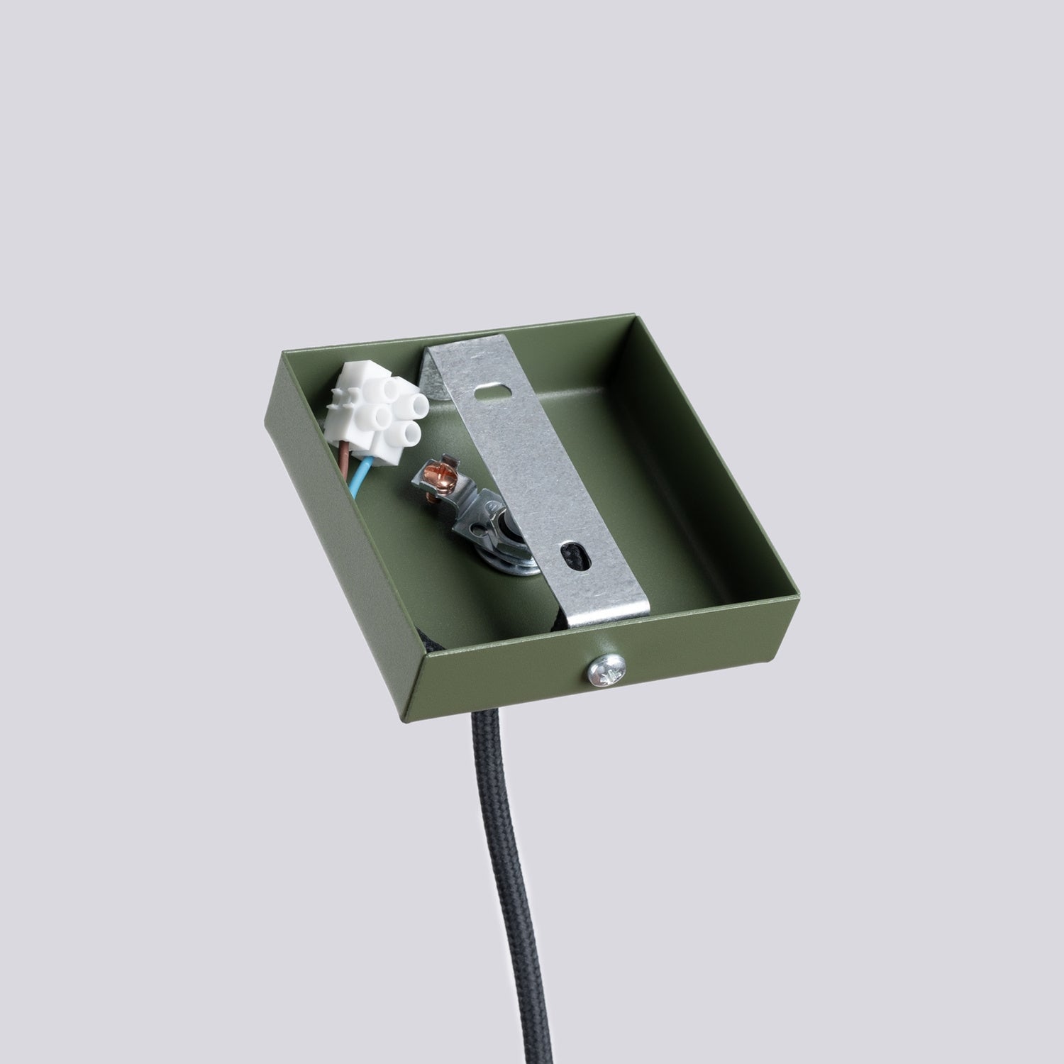 Suspension Lagos 1 lumière métal vert olive GU10, détail
