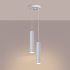 Suspension Lagos 2 en grappe métal blanc GU10, en éclairage