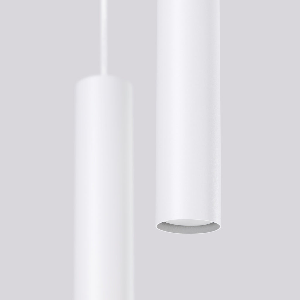Suspension Lagos 2 en grappe métal blanc GU10 en ambiance