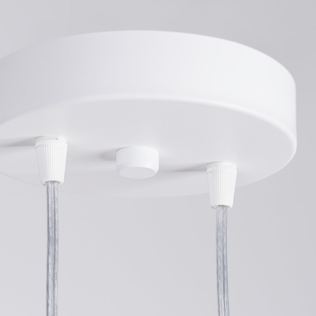 Suspension Lagos 2 en grappe métal blanc GU10, détail
