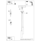 Notice de montage : Suspension Lagos 2 en grappe métal blanc GU10