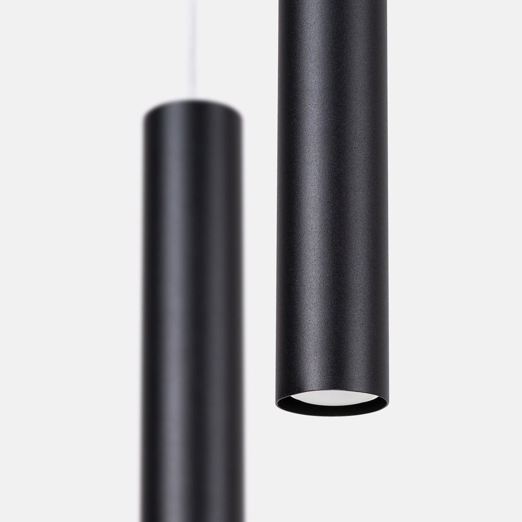 Suspension Lagos 2 en grappe métal noir GU10 en ambiance