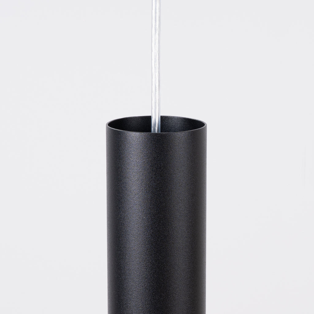 Suspension Lagos 2 en grappe métal noir GU10, gros plan