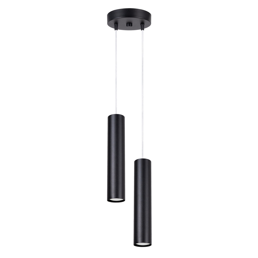 Suspension Lagos 2 en grappe métal noir GU10
