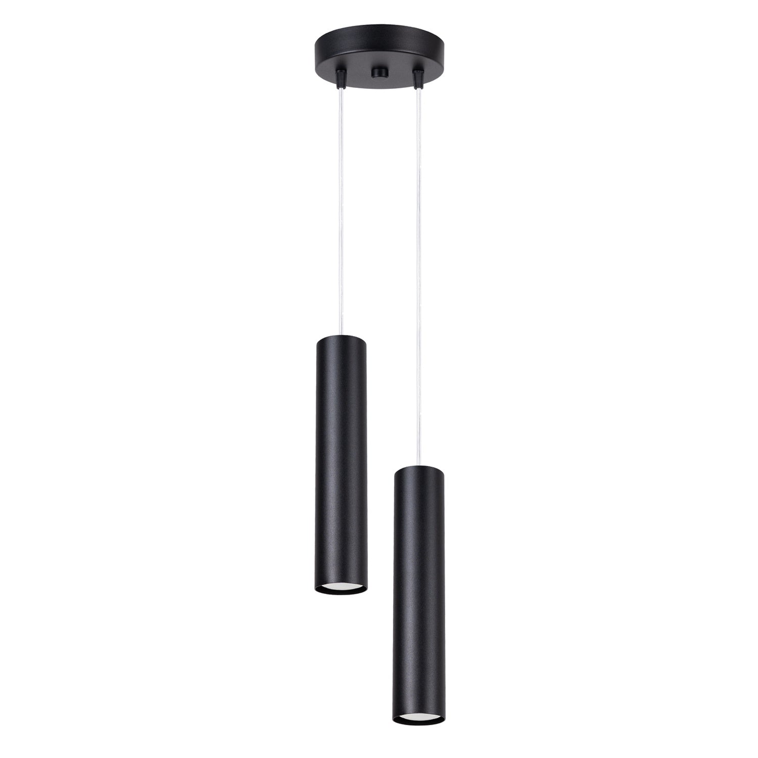 Suspension Lagos 2 en grappe métal noir GU10