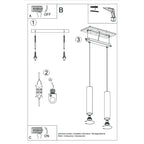 Notice de montage : Suspension Lagos 2 lumières métal beige GU10